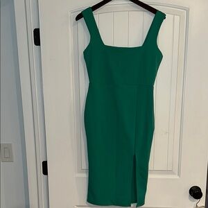 Nasty Gal Teal Midi Dress with Slit